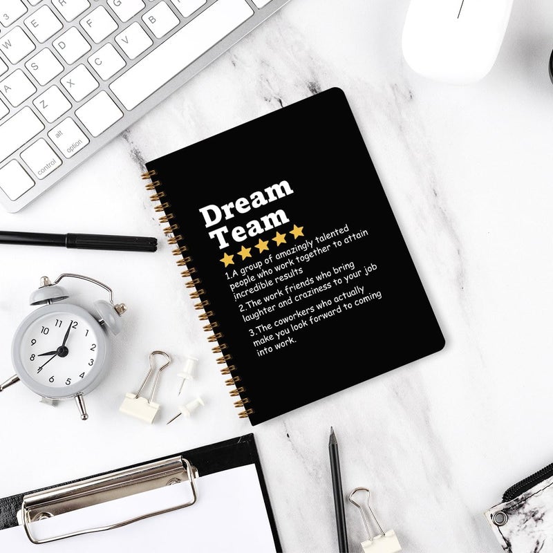 CQM Dream Team Definition Hardcover Spiral Notebooks for Work, Notebook College Ruled, Team Gifts for Employees Colleague Work Bestie Friend, Notepads Lined Travel Planner Journal for Writing - Image 4